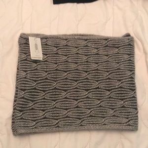 Calvin Klein Grey+Silver CableKnit Infinity Scarf